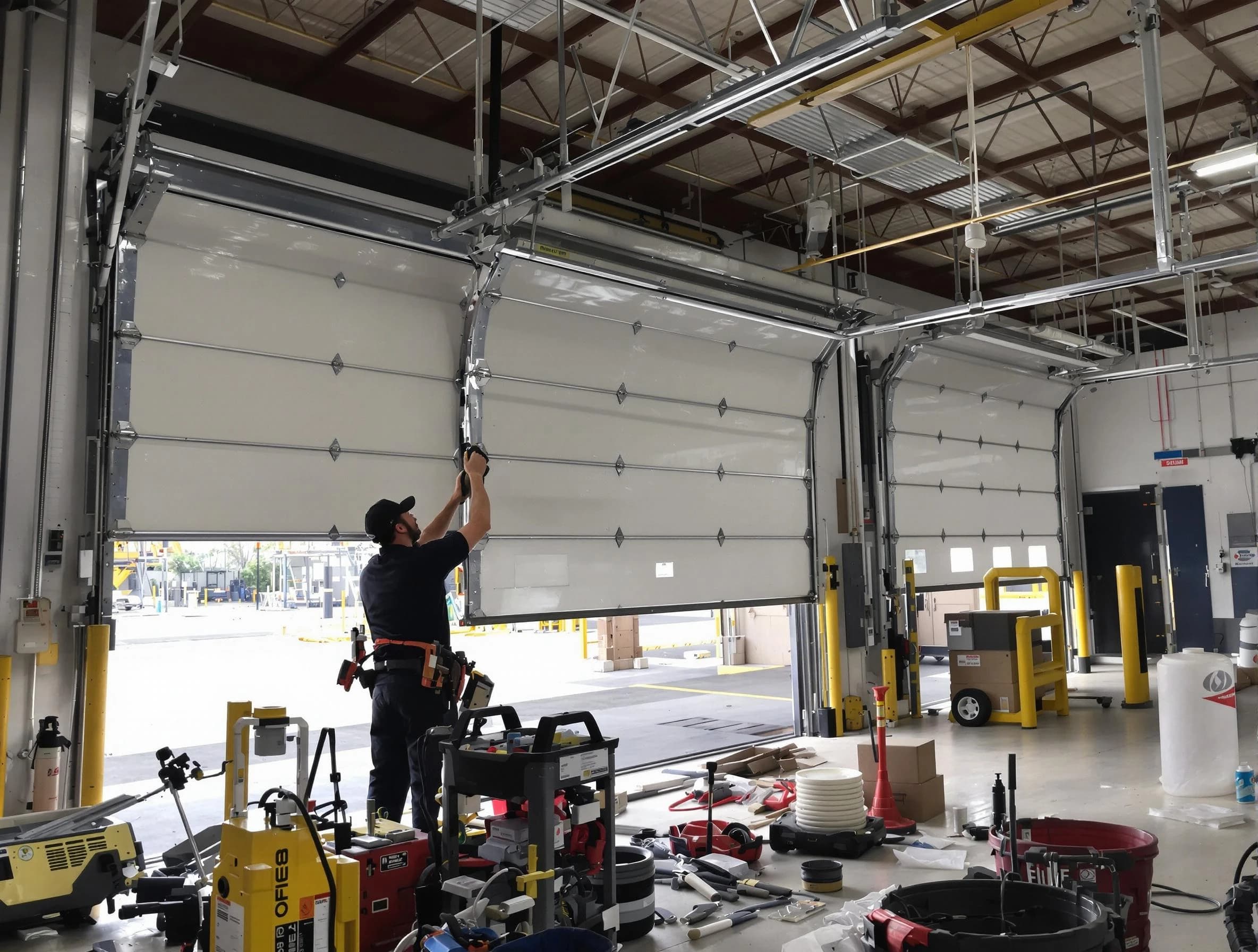 Winchester Garage Door Repair technician performing commercial garage door repair in Winchester