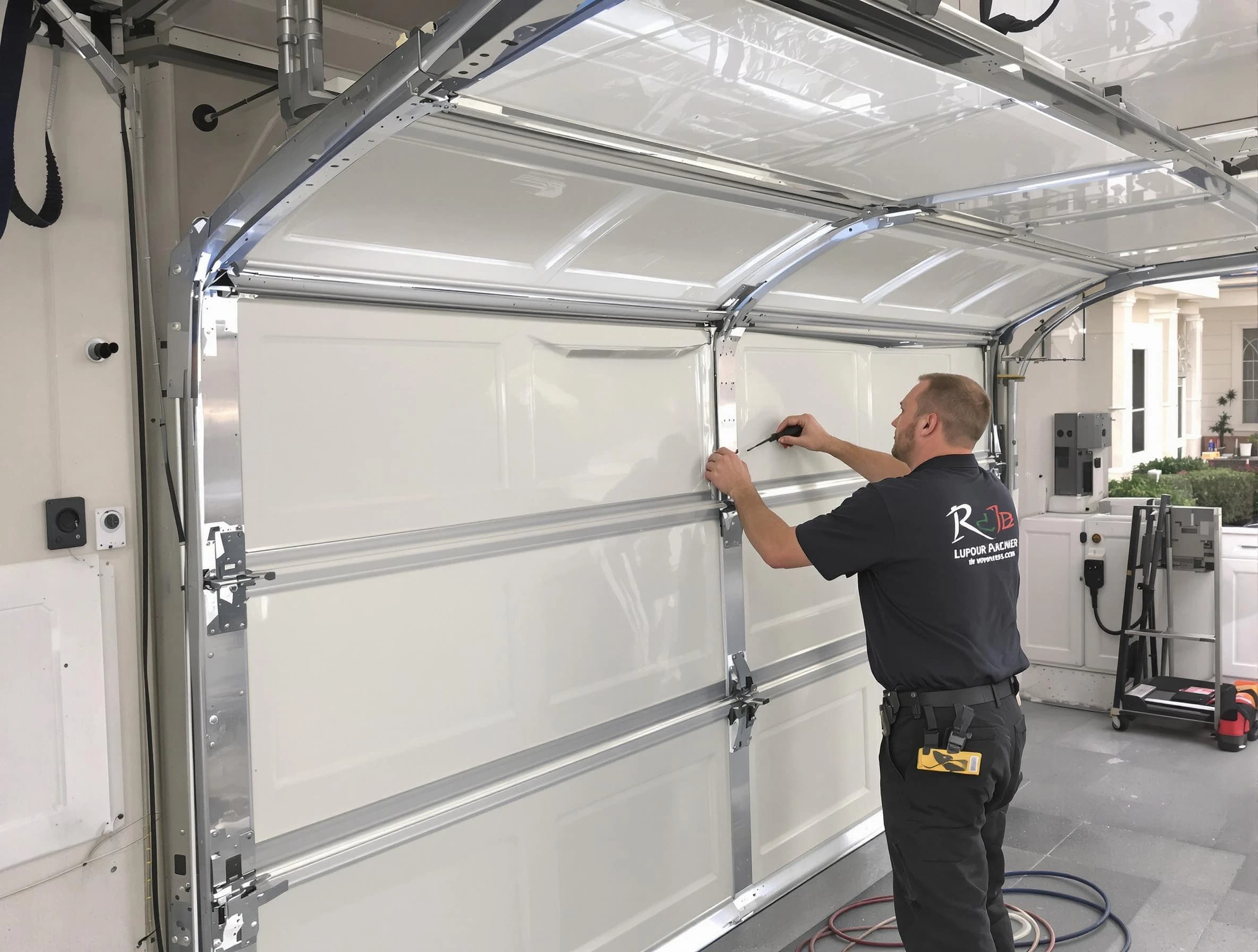 Winchester Garage Door Repair professional performing panel repair in Winchester