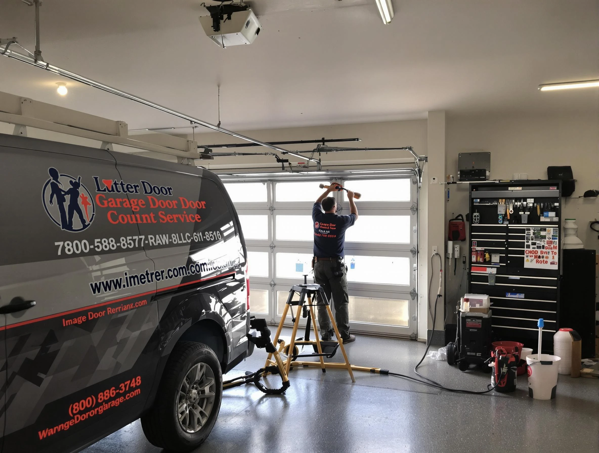 Winchester Garage Door Repair rapid response team performing same-day repair in Winchester